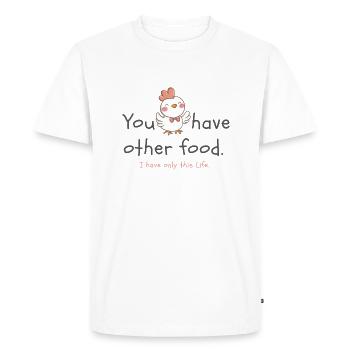 Vegan Vegan Veganism Saying Vegan Sayings - Men's Premium Organic T-Shirt - white - Front - Nico (187cm)