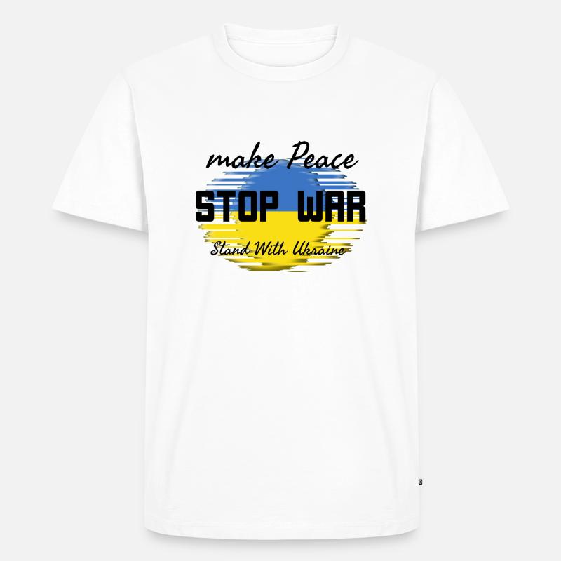 Make peace Stop War - T-shirt Premium bio Homme - blanc
