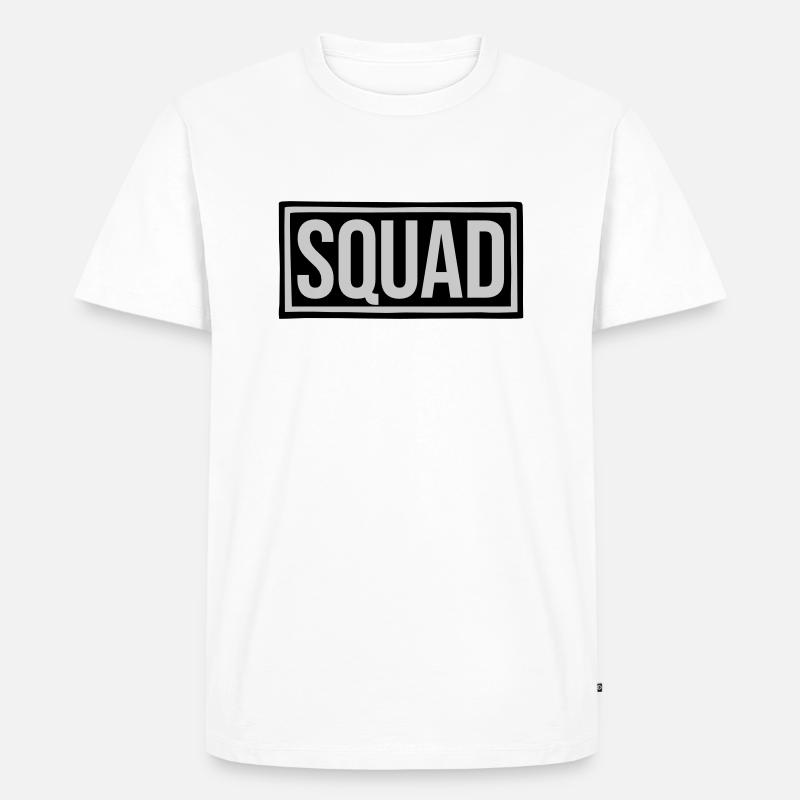 Text Squad Leader Shield - Men's Premium Organic T-Shirt - white