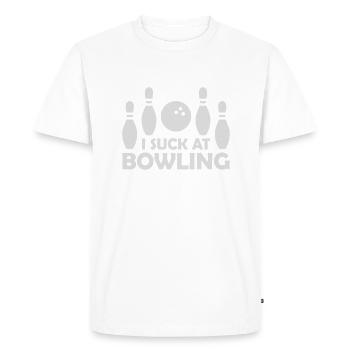 Je suis nul au bowling - T-shirt Premium bio Homme - blanc - Devant - Nico (187cm)