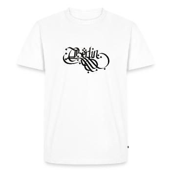 Berlin - Men's Premium Organic T-Shirt - white - Front - Nico (187cm)