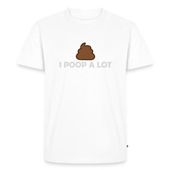 Je fais beaucoup caca - T-shirt Premium bio Homme - blanc - Devant - Nico (187cm)