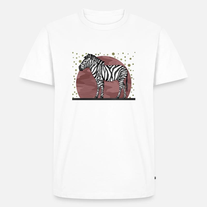 Zebra - Männer Premium Bio T-Shirt - Weiß