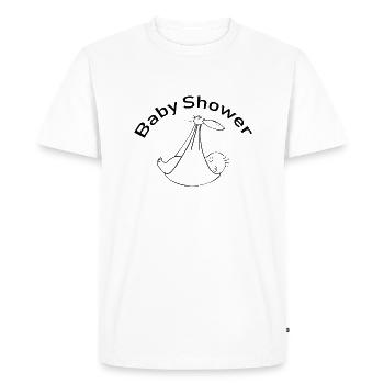 Grossesse Baby shower Babyshower Boy Girl - T-shirt Premium bio Homme - blanc - Devant - Nico (187cm)