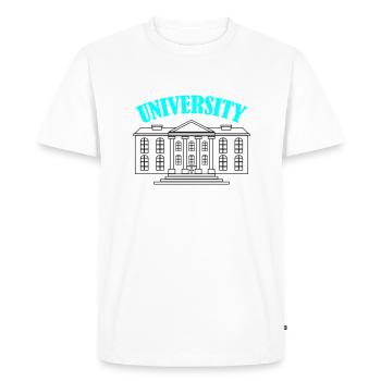 Université - T-shirt Premium bio Homme - blanc - Devant - Nico (187cm)