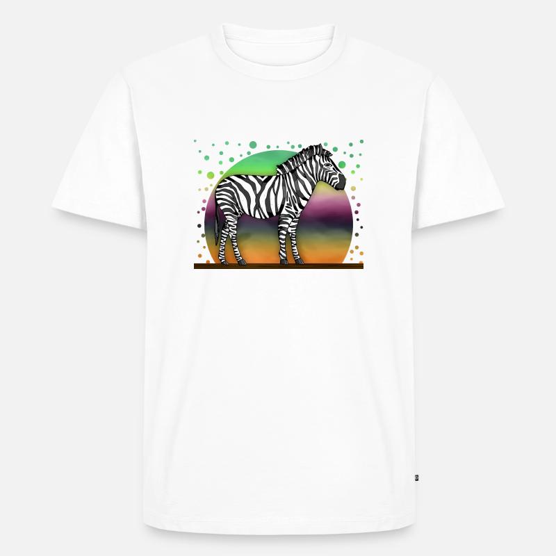 Zebra - Männer Premium Bio T-Shirt - Weiß