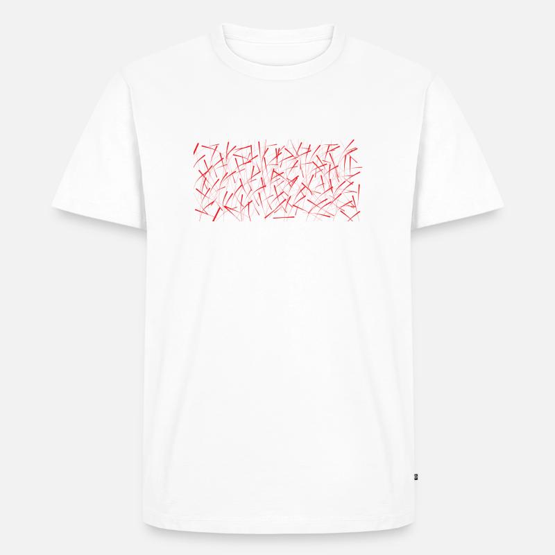 Rot - Männer Premium Bio T-Shirt - Weiß
