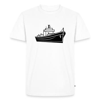 Bateau - T-shirt Premium bio Homme - blanc - Devant - Nico (187cm)