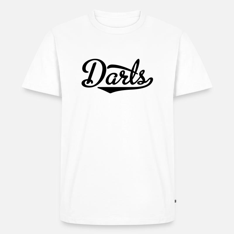 Darts - Männer Premium Bio T-Shirt - Weiß
