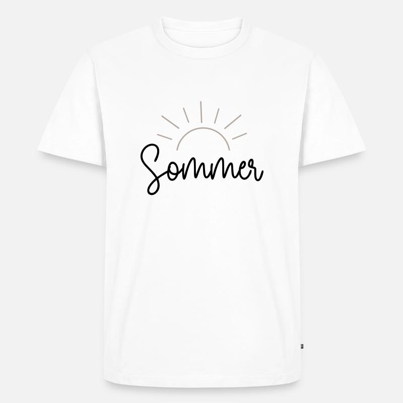 Sommer - Männer Premium Bio T-Shirt - Weiß