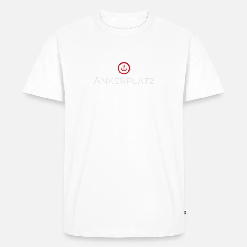 Ankerplatz Borkum - Männer Premium Bio T-Shirt - Weiß