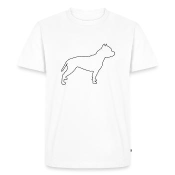 Pitbull Contours 1 - Men's Premium Organic T-Shirt - white - Front - Nico (187cm)