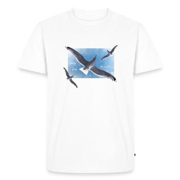 be free as a bird - Men's Premium Organic T-Shirt - white - Front - Nico (187cm)