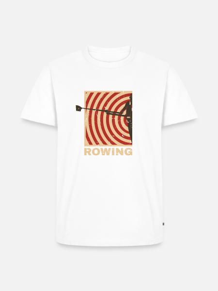 Rowing - Men's Premium Organic T-Shirt - white