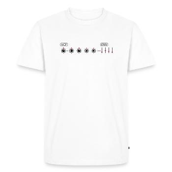 VCF Filter Pots Cutoff Synthesizer Knob Analog - Men's Premium Organic T-Shirt - white - Front - Nico (187cm)