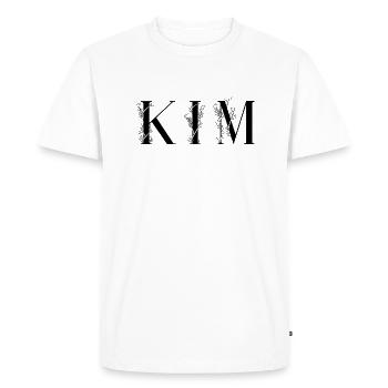 Name - Kim - Men's Premium Organic T-Shirt - white - Front - Nico (187cm)