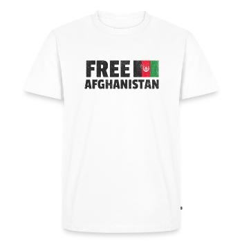 Libérez l’Afghanistan - T-shirt Premium bio Homme - blanc - Devant - Nico (187cm)