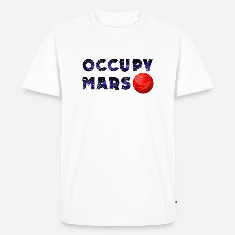 Occupy Mars - Men's Premium Organic T-Shirt - white