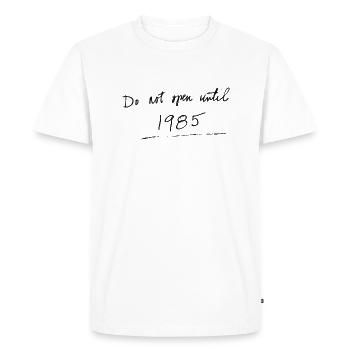 retour à la lettre - T-shirt Premium bio Homme - blanc - Devant - Nico (187cm)