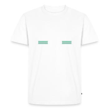 Americas Blogger Woodcutter Quote Funny Sayings - Men's Premium Organic T-Shirt - white - Front - Nico (187cm)