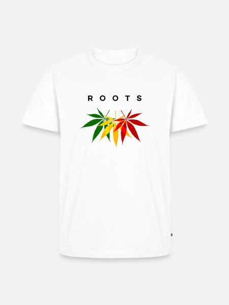 Minimalist Roots Rasta Colors Reggae - Men's Premium Organic T-Shirt - white