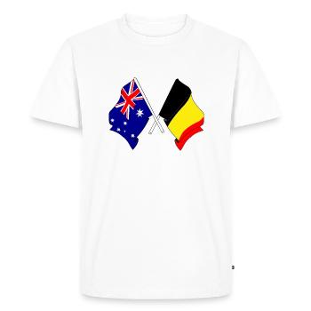 Drapeau de l’Australie, de la Belgique - T-shirt Premium bio Homme - blanc - Devant - Nico (187cm)