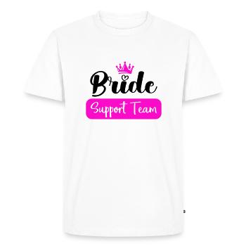 Bride Support Team - Men's Premium Organic T-Shirt - white - Front - Nico (187cm)