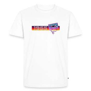 Retro Vintage 1965 Nostalgic Birthday Men Women - Men's Premium Organic T-Shirt - white - Front - Nico (187cm)