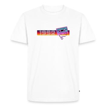Rétro Vintage 1992 Nostalgique Anniversaire Hommes Femmes - T-shirt Premium bio Homme - blanc - Devant - Nico (187cm)