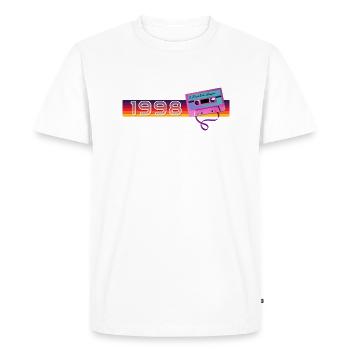 Vintage 1998 Retro Vintage Nostalgic Birthday - Men's Premium Organic T-Shirt - white - Front - Nico (187cm)
