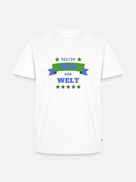 Bester Opa der Welt - Männer Premium Bio T-Shirt - Weiß