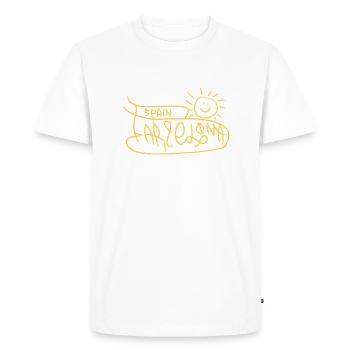 Barcelona Fischerhut - Männer Premium Bio T-Shirt - Weiß - Vorne - Nico (187cm)