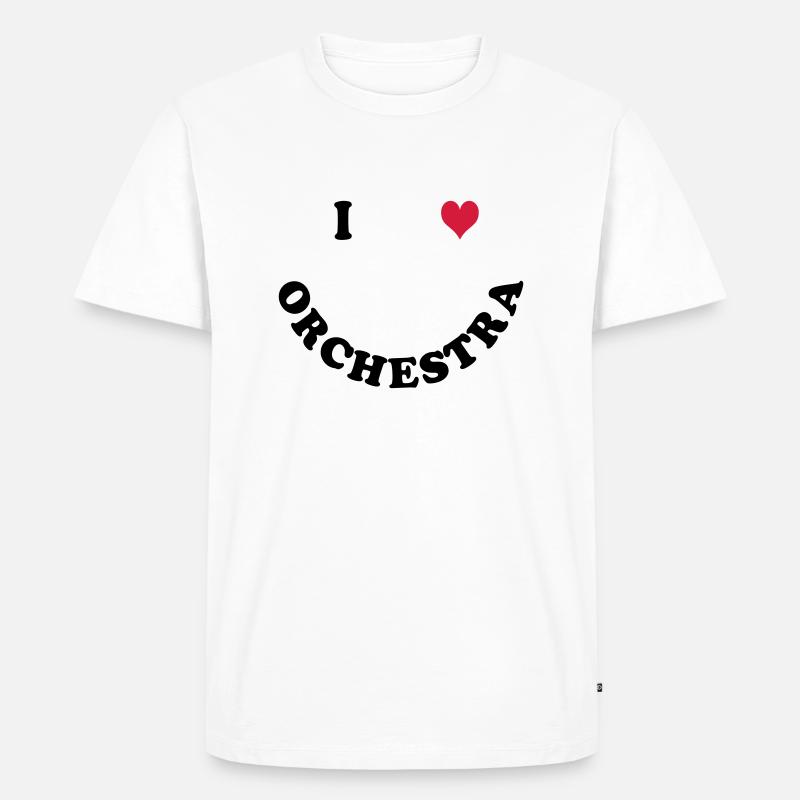 Orchester - Männer Premium Bio T-Shirt - Weiß