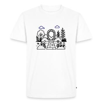 Logo de pépinière de jardin - T-shirt Premium bio Homme - blanc - Devant - Nico (187cm)