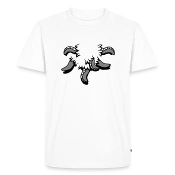 Tentacule Octopus Monster Chemise déchirée Alien - T-shirt Premium bio Homme - blanc - Devant - Nico (187cm)