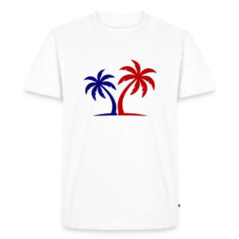 Palm Tree Symbol Island - Men's Premium Organic T-Shirt - white - Front - Nico (187cm)