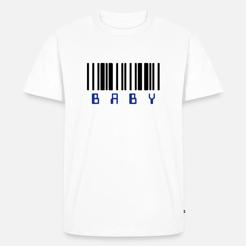 Baby Strichcode - Männer Premium Bio T-Shirt - Weiß