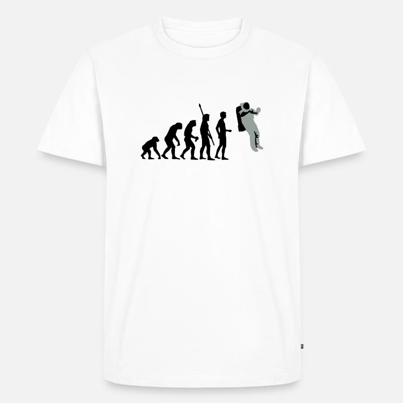evolution_astronaut_2c - Men's Premium Organic T-Shirt - white