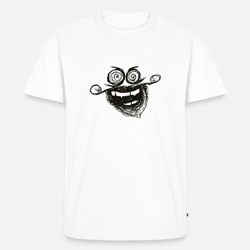 Crazy Hermit - Männer Premium Bio T-Shirt - Weiß
