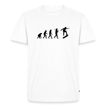 Evolution skate - Männer Premium Bio T-Shirt - Weiß - Vorne - Nico (187cm)