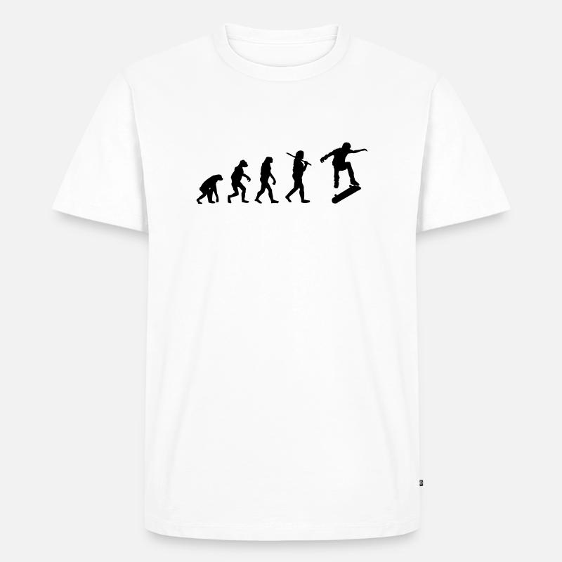 Evolution skate - Männer Premium Bio T-Shirt - Weiß