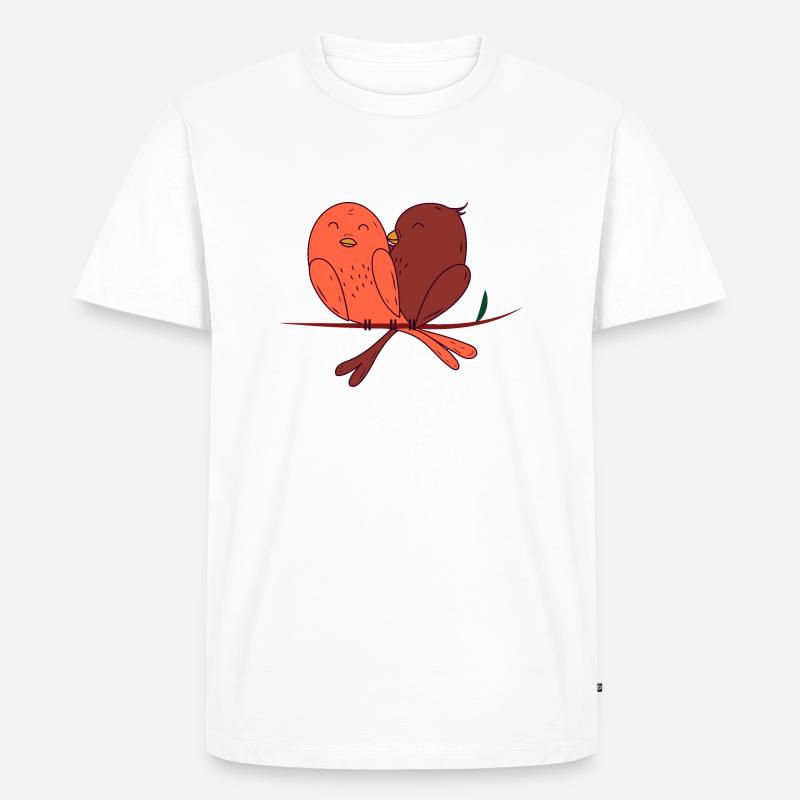 Piepen Liebe - Männer Premium Bio T-Shirt - Weiß