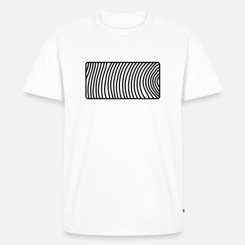 End Grain - Männer Premium Bio T-Shirt - Weiß