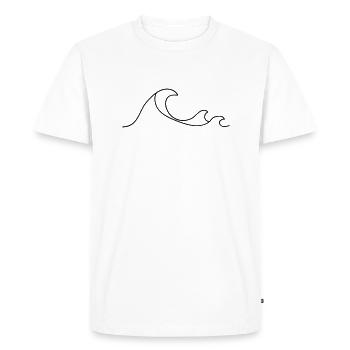 waves - T-shirt Premium bio Homme - blanc - Devant - Nico (187cm)