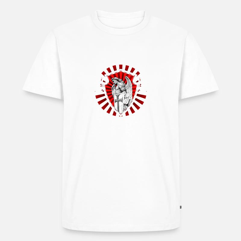 Schutzengel - Männer Premium Bio T-Shirt - Weiß