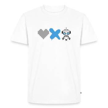 Love Death robot - Men's Premium Organic T-Shirt - white - Front - Nico (187cm)