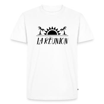 La Réunion 974 - T-shirt Premium bio Homme - blanc - Devant - Nico (187cm)