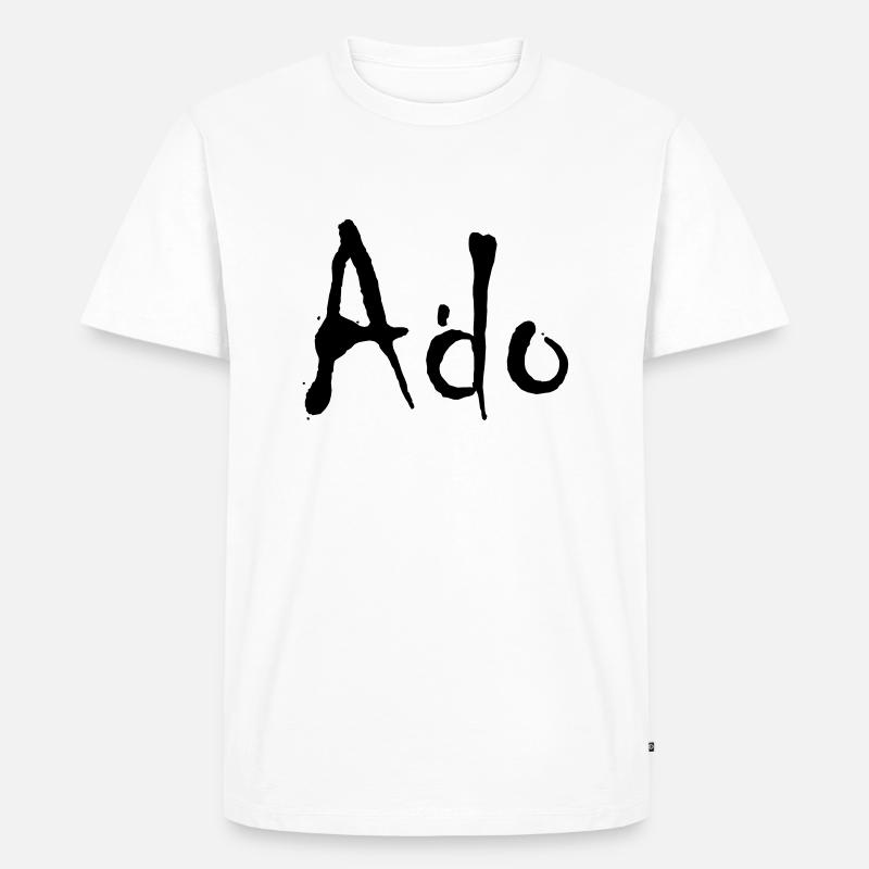 ado - Männer Premium Bio T-Shirt - Weiß