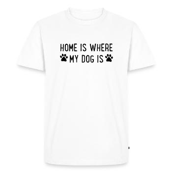 Dog - Men's Premium Organic T-Shirt - white - Front - Nico (187cm)