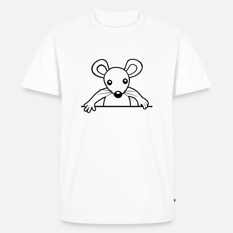 Niedliche hinter Mauer - Männer Premium Bio T-Shirt - Weiß